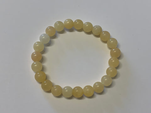 Round Bead Bracelet Yellow Calcite