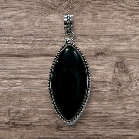 Cabochon Pendant - Black Obsidian #1