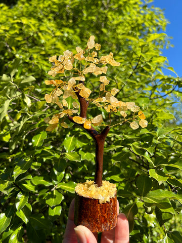 Citrine Chip Tree 17cm tall