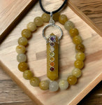 Golden Healer, Chakra Pendant and Bracelet Combo