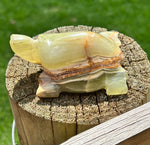 Carving - Natural Green Onyx Turtle