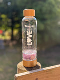 Crystal Water Bottle - Amethyst Chips