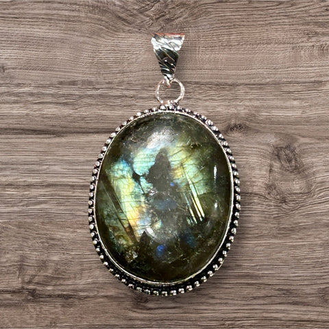 Cabochon Pendant - Labradorite #1