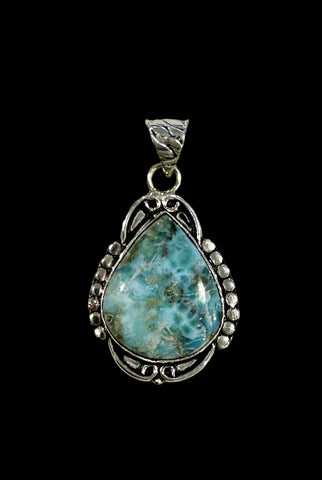 Cabochon Pendant - Larimar #2