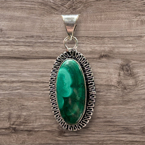 Cabochon Pendant - Malachite #4 (authentic)