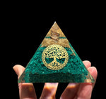 Orgonite Pyramid - Malachite - Tree of Life