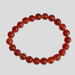 Round Bead Bracelet Carnelian