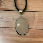 Cabochon Pendant - Rose Quartz