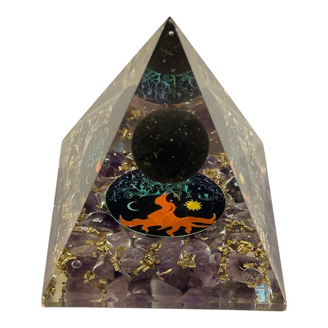 Orgonite Pyramid Style 4- Tree of Life Amethyst #4