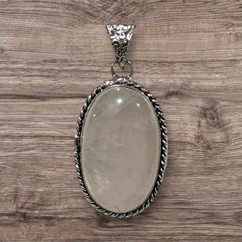 Cabochon Pendant - Rose Quartz #1