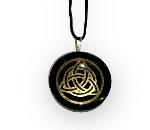 Orgonite Pendant - Shungite Triquetra