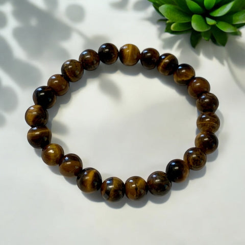 Round Bead Bracelet Tiger's Eye