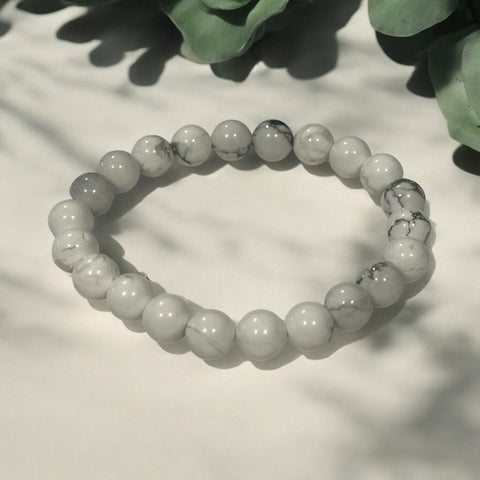 Round Bead Bracelet Howlite