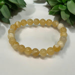 Round Bead Bracelet Yellow Calcite