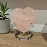 Rose Quartz Heart - With Bonus stand!