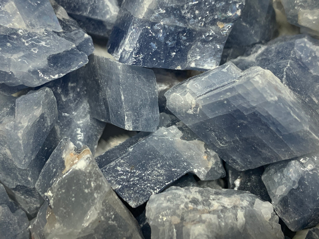 Blue Calcaite Rocks Blue Calcite Rough Rock – Crystal Rainbow