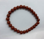 Round Bead Bracelet Red Jasper