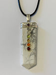 Chakra Flat Pendant - Howlite