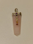 Chakra Flat Pendant - Rose Quartz