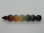 7-Stone Carved Ball Chakra Wand