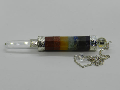 7-Stone Chakra Wand Pendulum