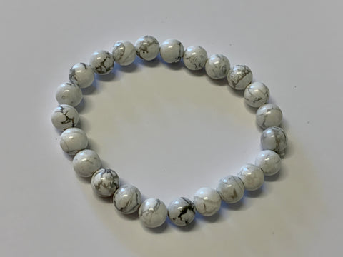 Round Bead Bracelet Howlite