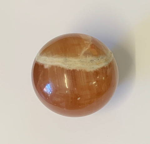 Honey Calcite Sphere