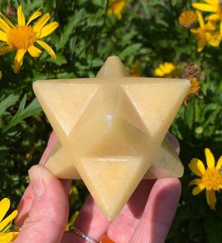 Merkaba Star Yellow Calcite