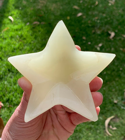 Green Calcite Star Bowl