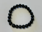 Round Bead Bracelet Lava Stone