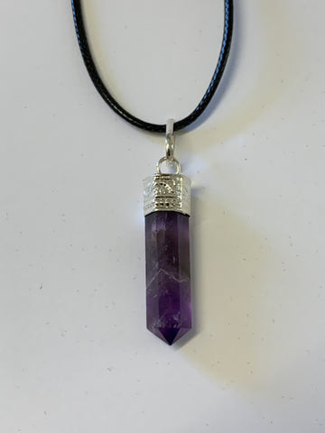 Pendant - Chevron Amethyst Capped