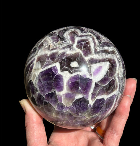 Amethyst-Chevron Sphere 105mm