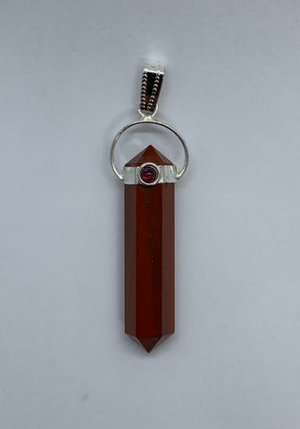 Pendant - Red Jasper Double Terminator